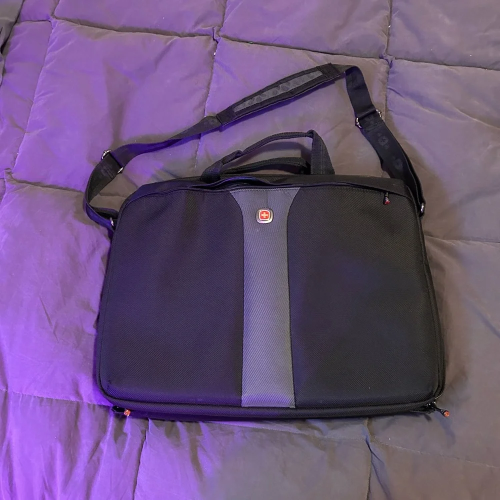 Wenger SwissGear Laptop Briefcase Bag – Black & Grey